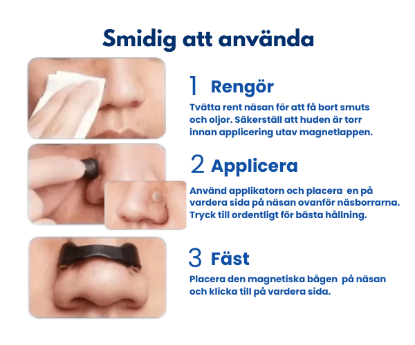 Magnetiska näsvidgare - Sluta snarka